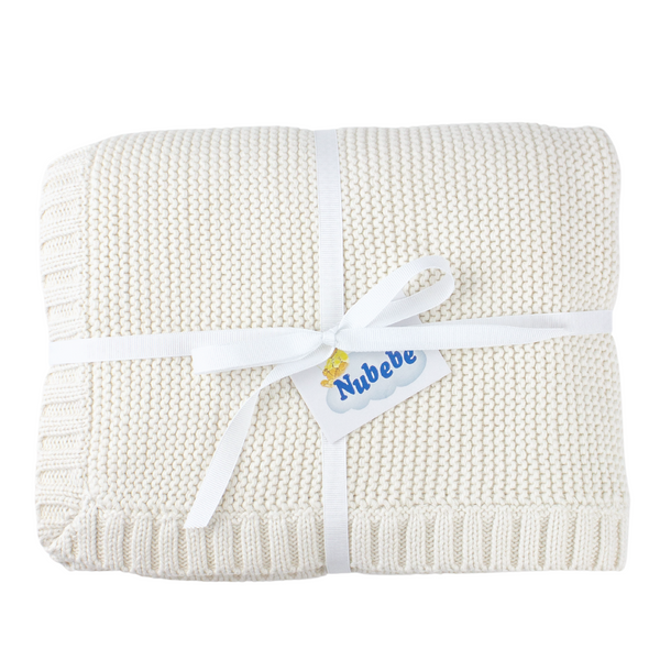 100% Organic Cotton Stitch Baby Blanket